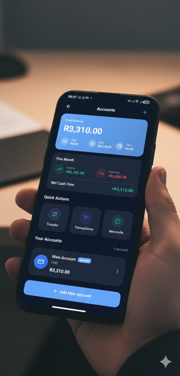 Accounts overview screenshot