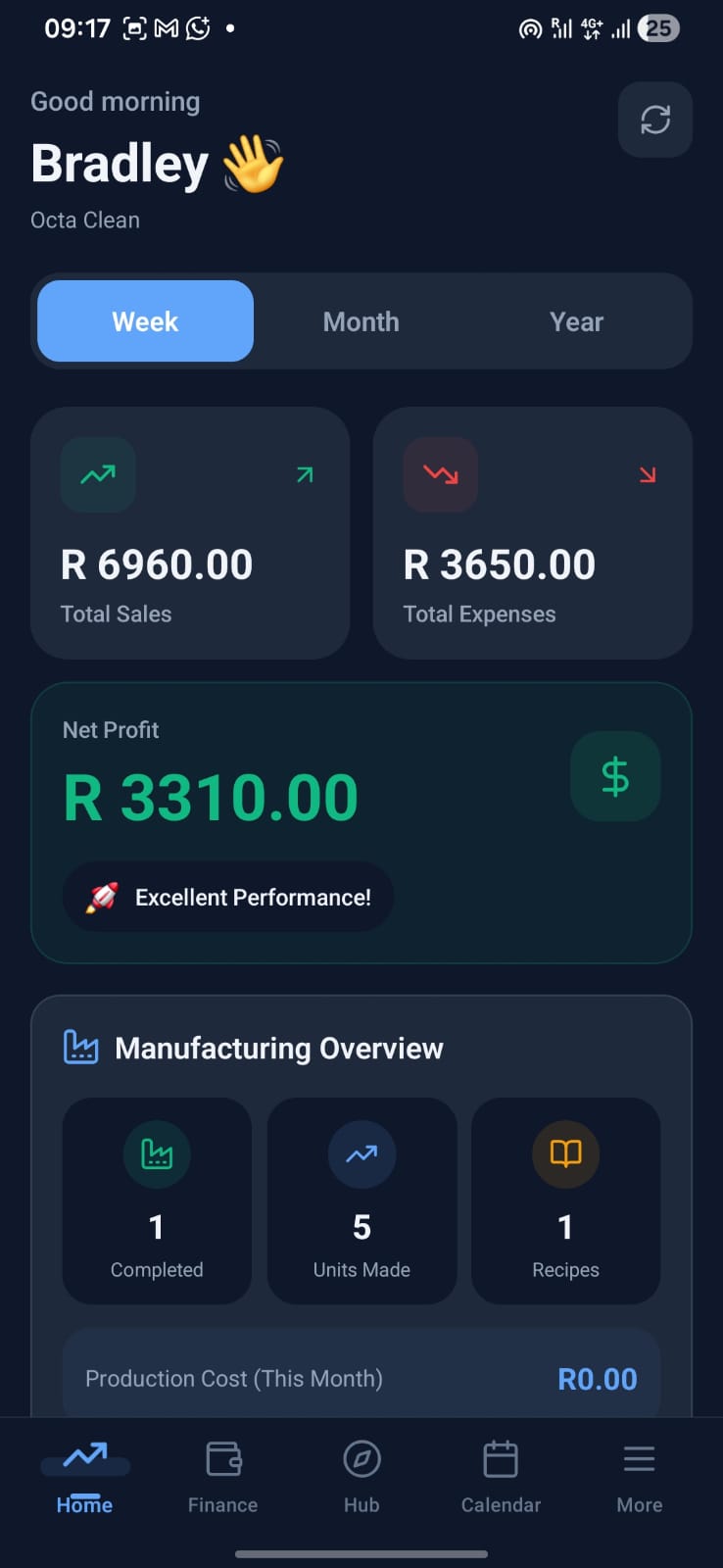 Nexa app dashboard preview